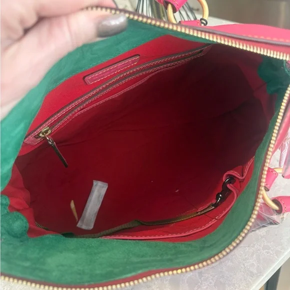 Dooney and Bourke large Florentine fuchsia satchel - Picture 11 of 13